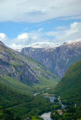 Fototapeta premium landscape with mountains near Andalsnes Norway