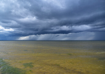 Heavy clouds at the seashore  of the balticsea