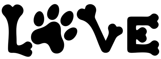 Love Dog Paw, EPS And SVG files