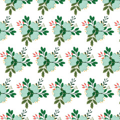 Floral pattern. Pretty flowers on white background. Printing with small flowers. Ditsy print. Seamless vector texture.