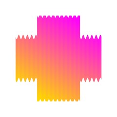 Cross yellow-pink gradient.Stickers and inscriptions are funny, emoticons are stylish, romantic. Retro emoticons of pink, purple color.Rainbow gradients, psychedelics. 