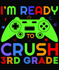 Back to school gaming t shirt design