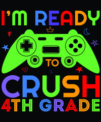 Back to school gaming t shirt design