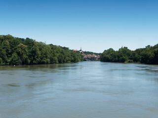 Stadt Laufenburg (Baden-Deutschland) und Zwillingsstadt Laufenburg (Kanton Aargau-Schweiz) gesehen...
