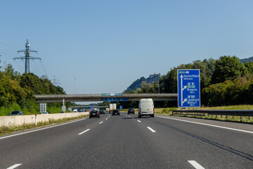 Autobahn A14 (Rheintalautobahn) bei der Abfahrt Lauterach/Wolfurt/Bregenz