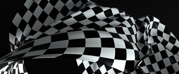 Obraz premium flag finish race sport 3d champion winner