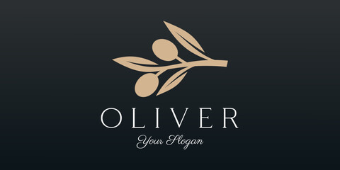 Twig Olive Oil logo template icon design