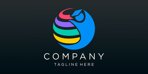 global education logo creative illustration vector