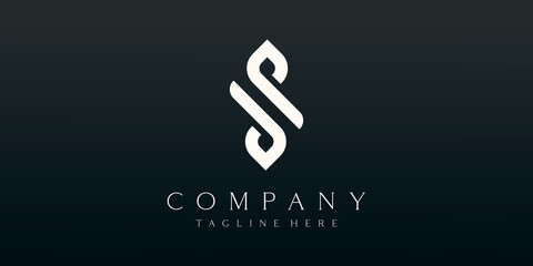 Initial Letter DP or S and leaf Logo vector design.