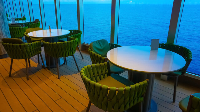 Dining Room Buffet aboard the luxury abstract cruise ship
