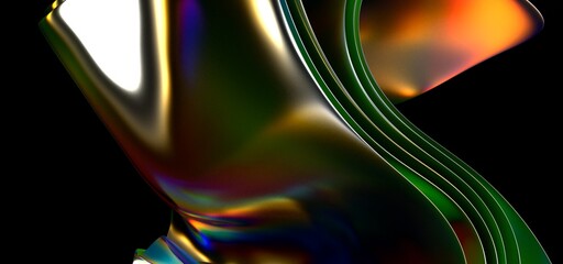 Abstract line fluid colors backgrounds. Trendy Vibrant Fluid Colors. 3d render