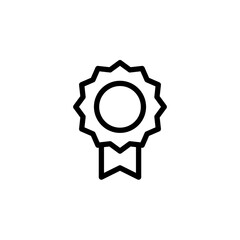 Achievement Icon. Line Art Style Design Isolated On White Background