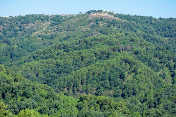 Scenic view of Mountains, The Mediterranean Sea and dense Forests from Skikda, Algeria