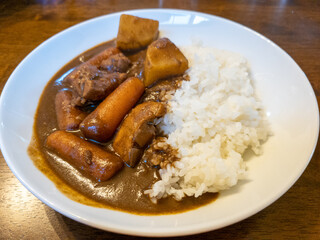 A bowl of Japanese curry and rice