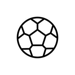 Football Icon. Line Art Style Design Isolated On White Background