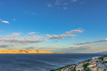 Fototapeta pejzaż nadmorski,  Chorwacja, Europa, miejscowość Senj, morze Adriatyckie obraz