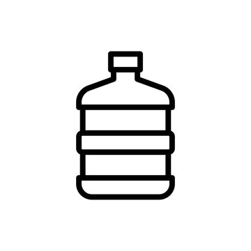 Gallon Icon. Line Art Style Design Isolated On White Background