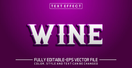 Wine text editable text effect