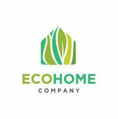 Eco House Logo Vector Icon Stock Illustration of nature home 