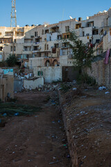 Fototapeta na wymiar Terrible and squalid living conditions in Egypt.