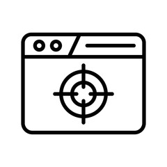 Target Icon. Line Art Style Design Isolated On White Background