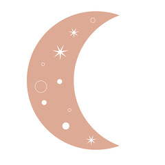 Moon Luna Cute Funny Doodle Moon Portrait Symbol Talisman Baby Moon Template Icon Pattern background