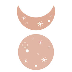 Moon Luna Cute Funny Doodle Moon Portrait Symbol Talisman Baby Moon Template Icon Pattern background