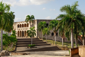 Fototapeta na wymiar Dominican Republic. Santo Domingo. Zone Colonial. House Museum of Diego Columbus.