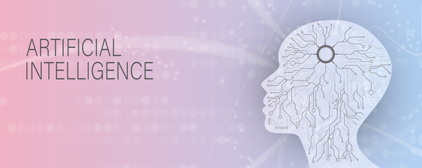 Conceptual technology illustration of artificial intelligence