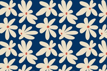 Modern floral seamless pattern. Abstract contemporary botanical print for paper, cover, fabric. Vector illustration