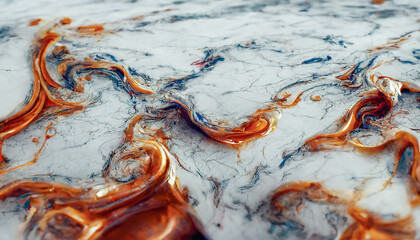 Marble acrylic. Acrylic paint background with marble stains. Liquid art background. texture marble. Modern background. 3D illustration.