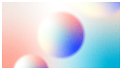 Abstract grainy gradient circles vector background 