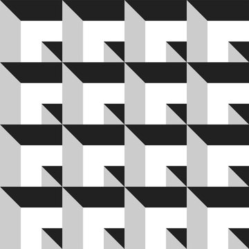 Minimal geometric 3d illusion pattern background