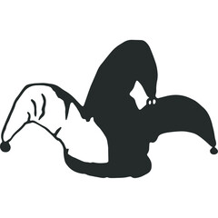 Joker Hat Vintage Illustration Vector