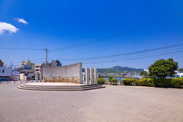 Fototapeta na wymiar 福江港ターミナル前　五島港公園
