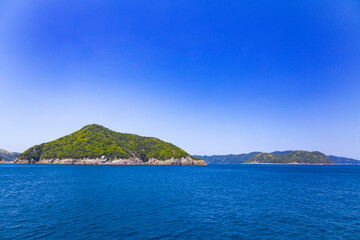 福江港発奈留島行きの船から見た風景