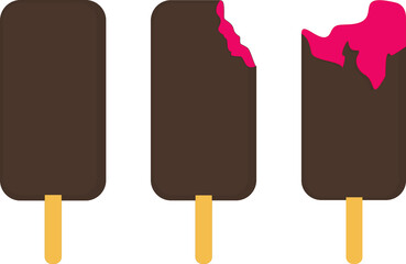 Ice cream vector illustration. Ice cream lolly. Fruit.