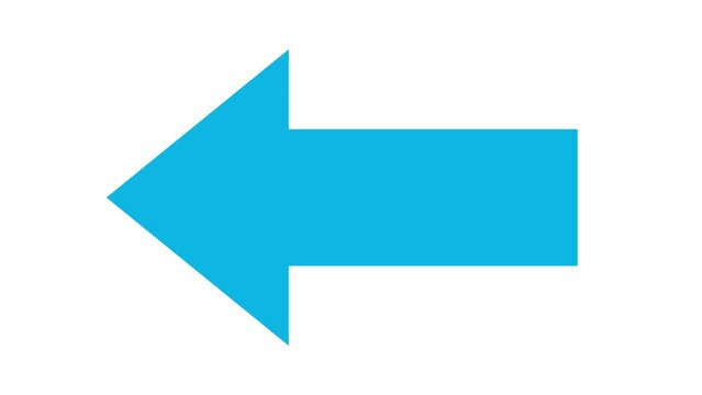 Animated blue arrow slide to the left