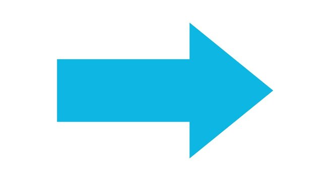 Animated blue arrow slide to the right