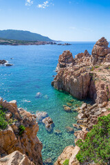 Clear water and rocks in Costa Paradiso