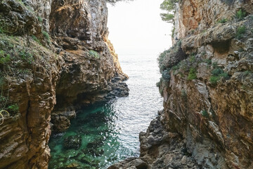 Unusually beautiful landscape in the gorges of the Mediterranean Sea