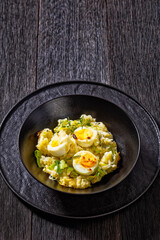 Welsh Anglesey Eggs, wyau ynys mon, top view