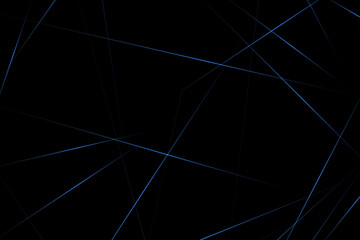 Abstract black with blue lines, triangles background modern design. Vector illustration EPS 10.