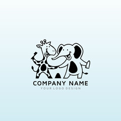 Fototapeta premium Fun logo for children dental practice
