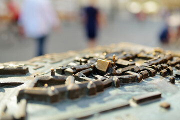 Scale model of Old Town of Warsaw for the blind people.