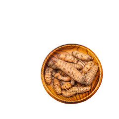Organic turmeric roots - Curcuma longa. Healthy food