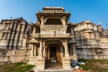 Entrance of the Adinatha temple a Jain temple in Ranakpur, Rajasthan, India, Asia