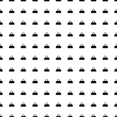 Square seamless background pattern from geometric shapes. The pattern is evenly filled with big black sports bag symbols. Vector illustration on white background