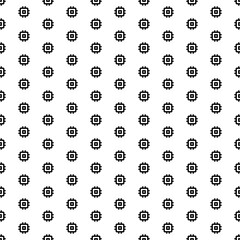 Square seamless background pattern from black chip symbols. The pattern is evenly filled. Vector illustration on white background