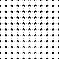 Square seamless background pattern from geometric shapes are different sizes and opacity. The pattern is evenly filled with big black kennel symbols. Vector illustration on white background